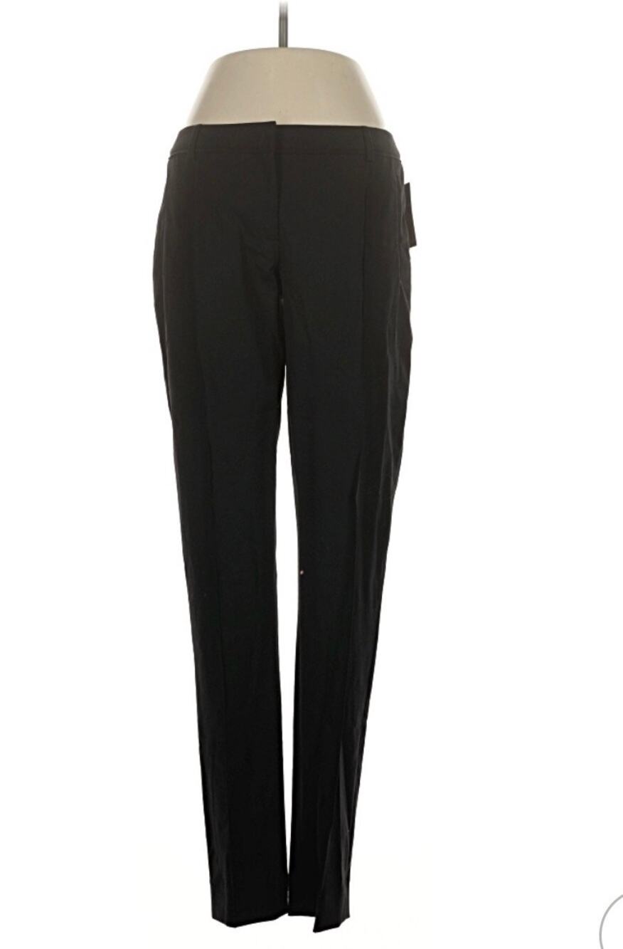 NWT JASON WU Collection Pants Black virgin wool silk trim sz 4 formal classic
